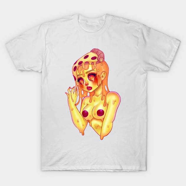 Pizza Girl T-Shirt by Serendipity Artworks